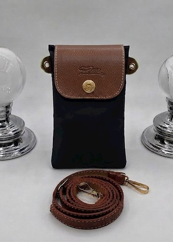 Longchamp Siyah Telefon Ve Cuzdan Cantasi