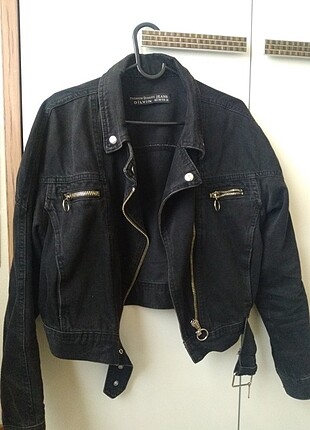 Siyah Biker Kot Ceket