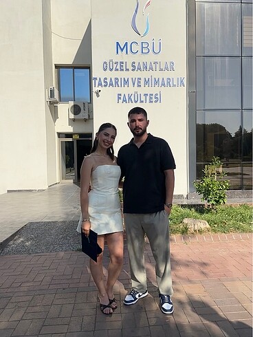 s Beden Hm kalça kısmı ekstra hacimli mini elbise