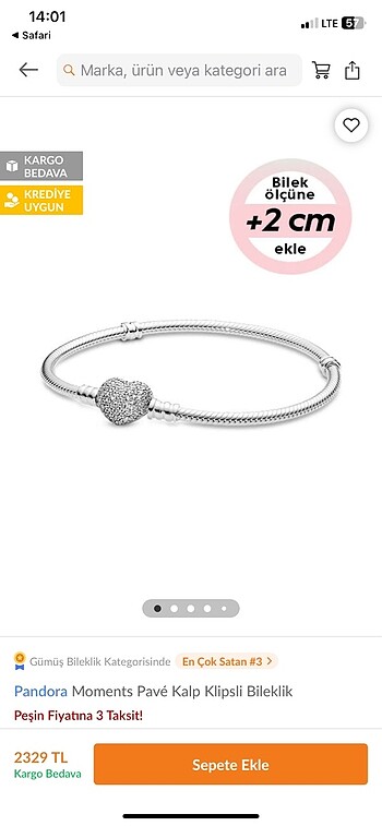 Pandora Bileklik ve Charm