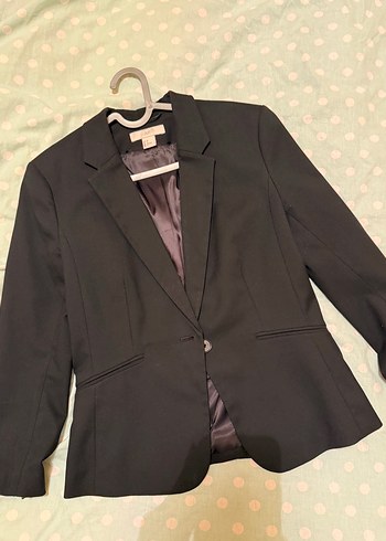 H&M Siyah Tek Dugmeli Blazer Ceket