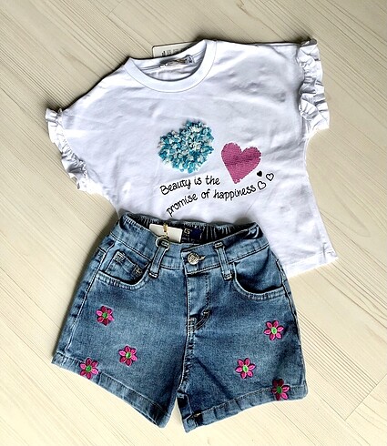 Koton Kız çocuk şortlu takım zara hm LCW