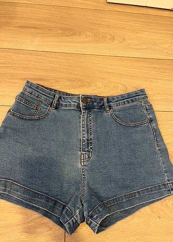 Pull&Bear Mavi Mini Kot Şort
