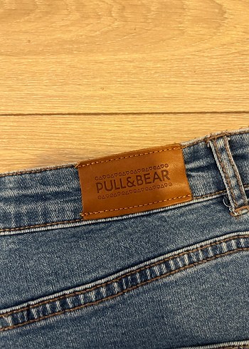 Pull and Bear Pull&Bear Mavi Mini Kot Şort