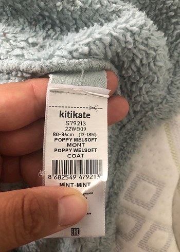 KitiKate Su yeşili Kapüşonlu unisex Kürk Detaylı Mont