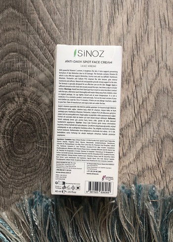 Sinoz Anti Dark Spot Yüz Kremi - Görsel 4