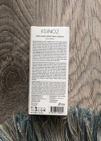 Sinoz Anti Dark Spot Yüz Kremi - Görsel 3