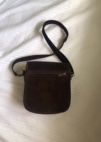 Kahverengi Nakışlı Kadın Süet kadife Çanta - Görsel 5