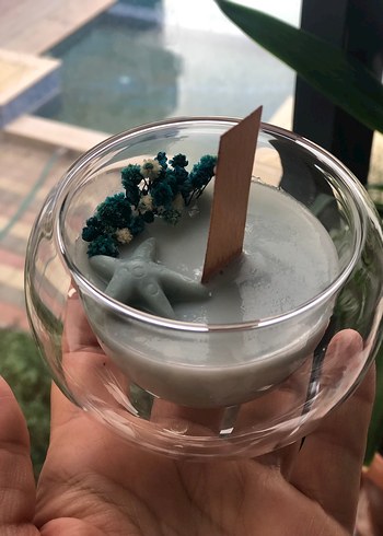 Diğer Soya vax okaliptüs kokusu tasarım mum