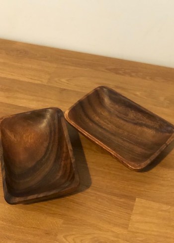 Parlak Kahverengi Ahşap 2 li  Kase - Görsel 3