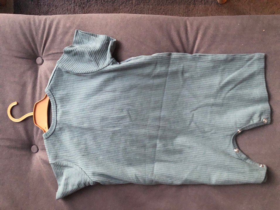 Düğmeli yeşil Kısa Kollu unisex Çocuk zıbın - Görsel 4