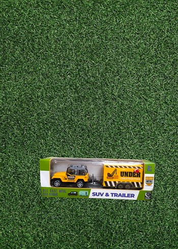 YENİ*SARI RENKLİ SUV VE RÖMORK OYUNCAK ARABA - Görsel 3