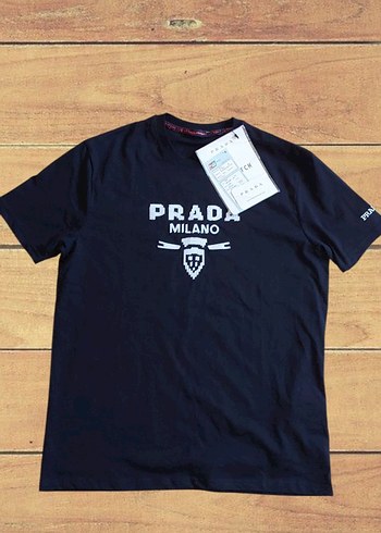 YENİ*PRADA BASKILI XXL SİYAH TİŞORT - Görsel 2