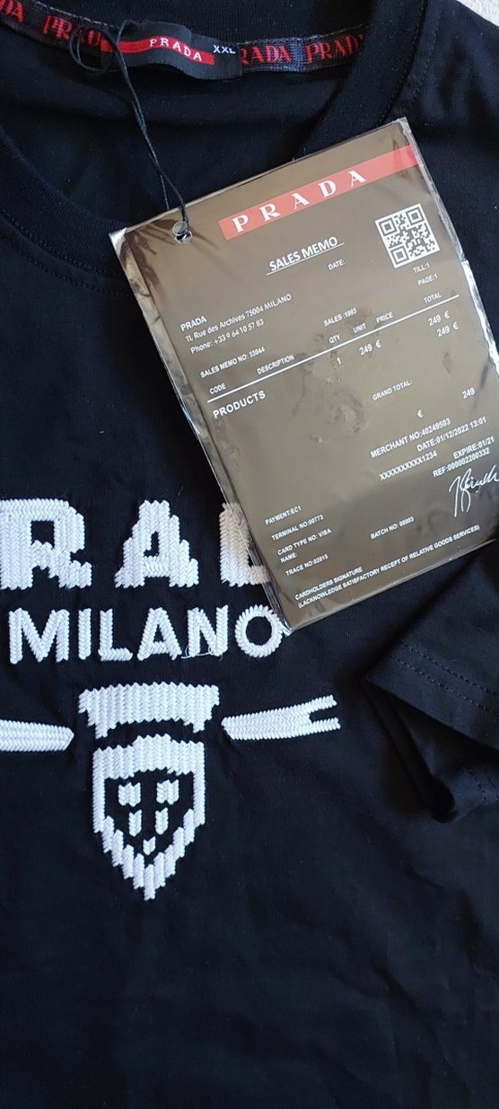 YENİ*PRADA BASKILI XXL SİYAH TİŞORT - Görsel 5