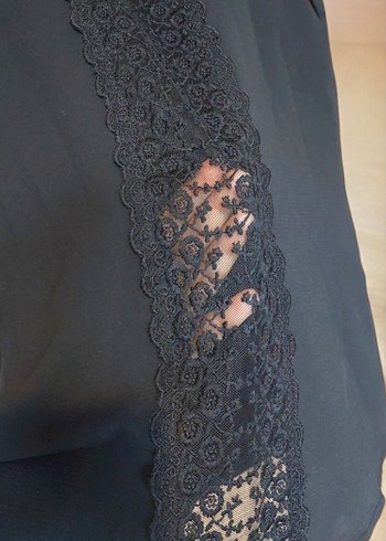 YENİ*DANTEL DESENLİ BLUZ - Görsel 3