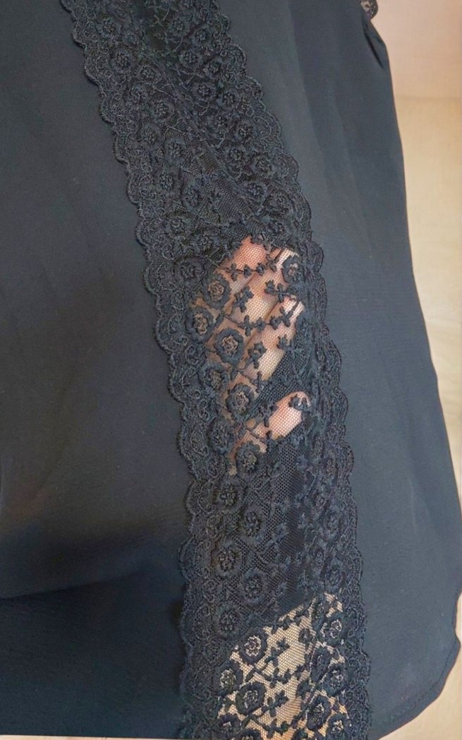 YENİ*DANTEL DESENLİ BLUZ - Görsel 3