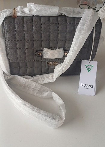 Orjinal Guess Kadın Gri Kemer Detaylı Deri Çanta - Görsel 6