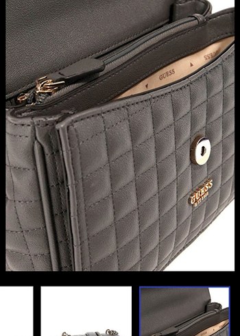 Orjinal Guess Kadın Gri Kemer Detaylı Deri Çanta - Görsel 2