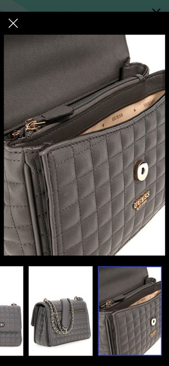 Orjinal Guess Kadın Gri Kemer Detaylı Deri Çanta - Görsel 2