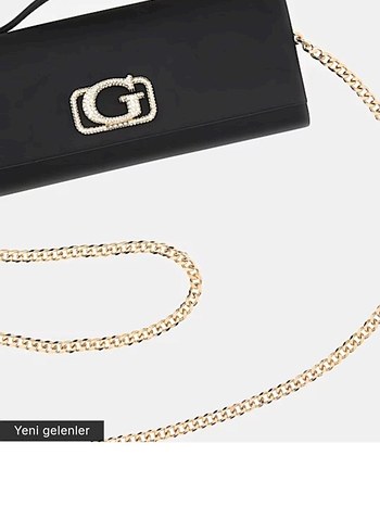 orjinal Guess Siyah Deri Tokalı Kadın Çantası - Görsel 2