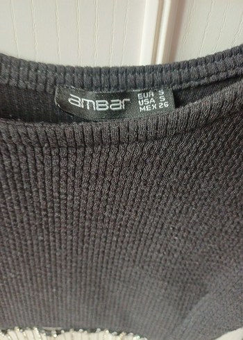 Püsküllü Siyah Uzun Kollu Triko Bluz - Görsel 5