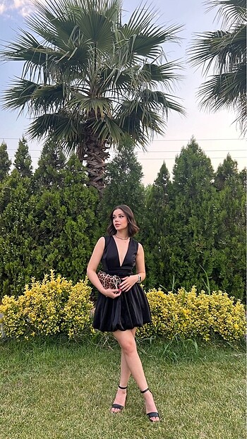 Zara Siyah mini elbise