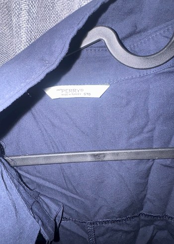 Düğmeli Siyah Uzun Hamile Kaban - Görsel 2