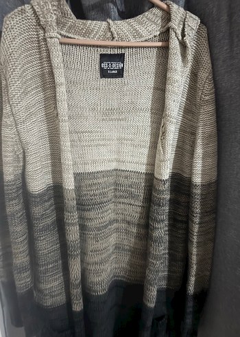 Gri Örgü Midi Kadın Hırka - Görsel 2