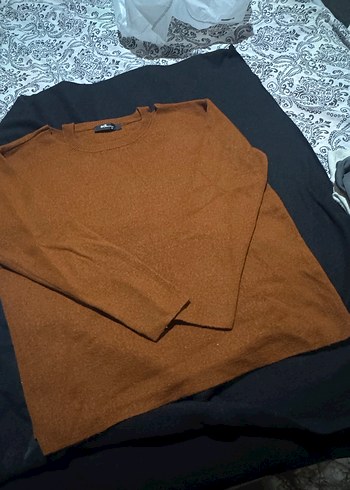 Kahverengi Kadın Uzun Kollu Yün Kazak - Görsel 3