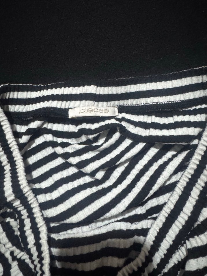 Gri Çizgili Pilili Midi Etek - Görsel 3