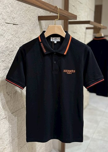 Hermes Siyah Polo Tisort