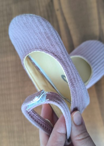 Kız Çocuk Pembe Cırtlı Babet Ayakkabı - Görsel 4