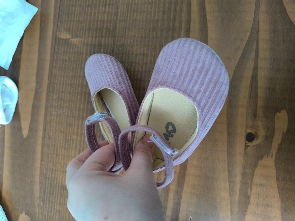 Kız Çocuk Pembe Cırtlı Babet Ayakkabı - Görsel 2