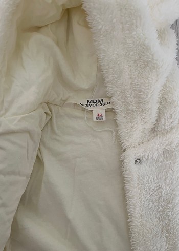 Kürklü Beyaz Bebek Tulumu - Görsel 2