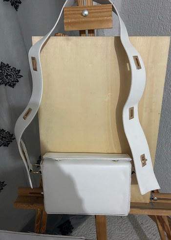 Beyaz Deri Kadın Çanta - Görsel 2