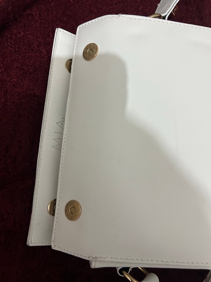 Beyaz Deri Kadın Çanta - Görsel 3