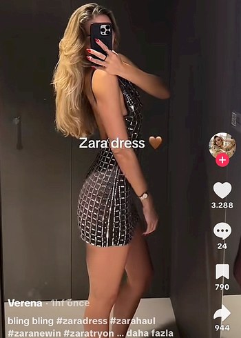 Zara yeni sezon taşlı  mini elbise - Görsel 2