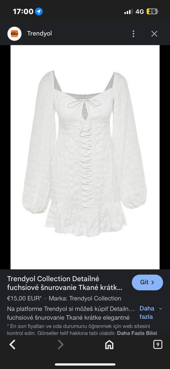 Fırfırlı Beyaz Mini Elbise - Görsel 3