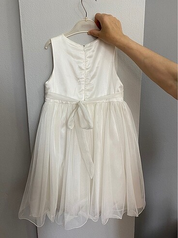 6 Yaş Beden beyaz Renk Kız çoçuk beyaz tüllü elbise