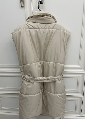 Suud Kemerli Bej Kadın Şişme Yelek - Görsel 5