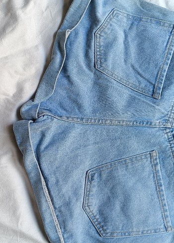 m Beden Kadın Mavi Mini Denim Şort