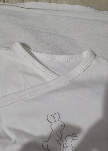 Beyaz Pamuklu Bebek Hastane Kıyafeti - Görsel 2