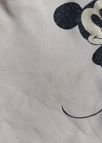 Mickey Mouse Baskılı Bej Pamuklu Çocuk Pijama Takımı - Görsel 2