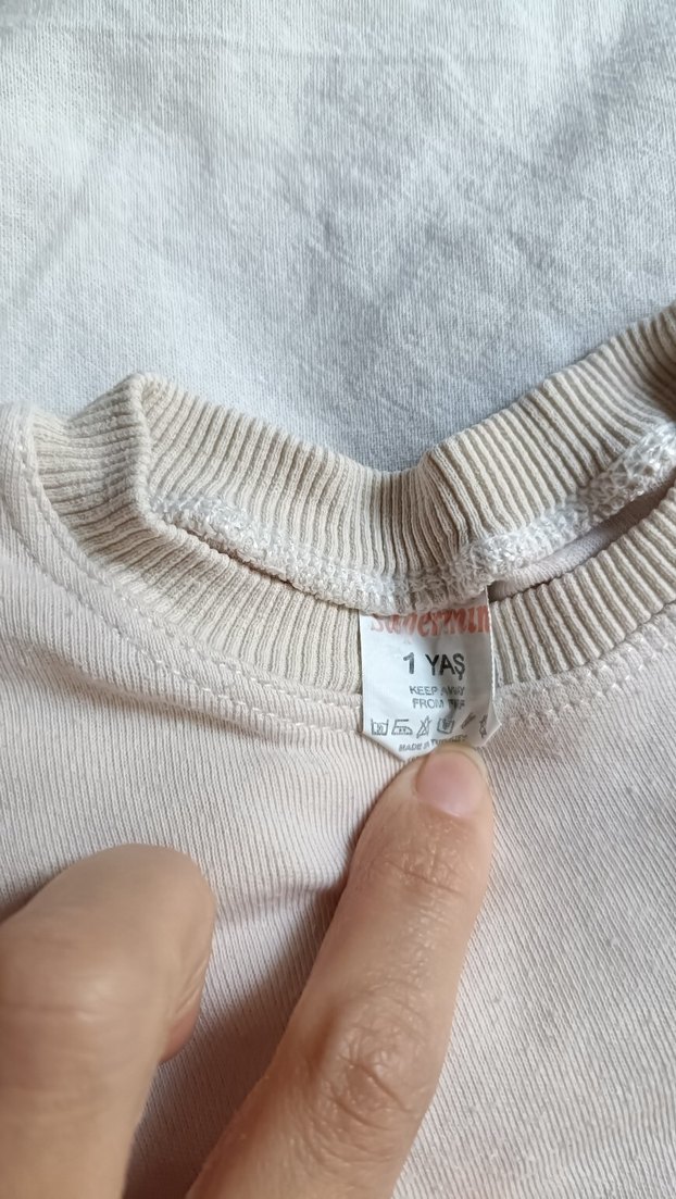 Mickey Mouse Baskılı Bej Pamuklu Çocuk Pijama Takımı - Görsel 3