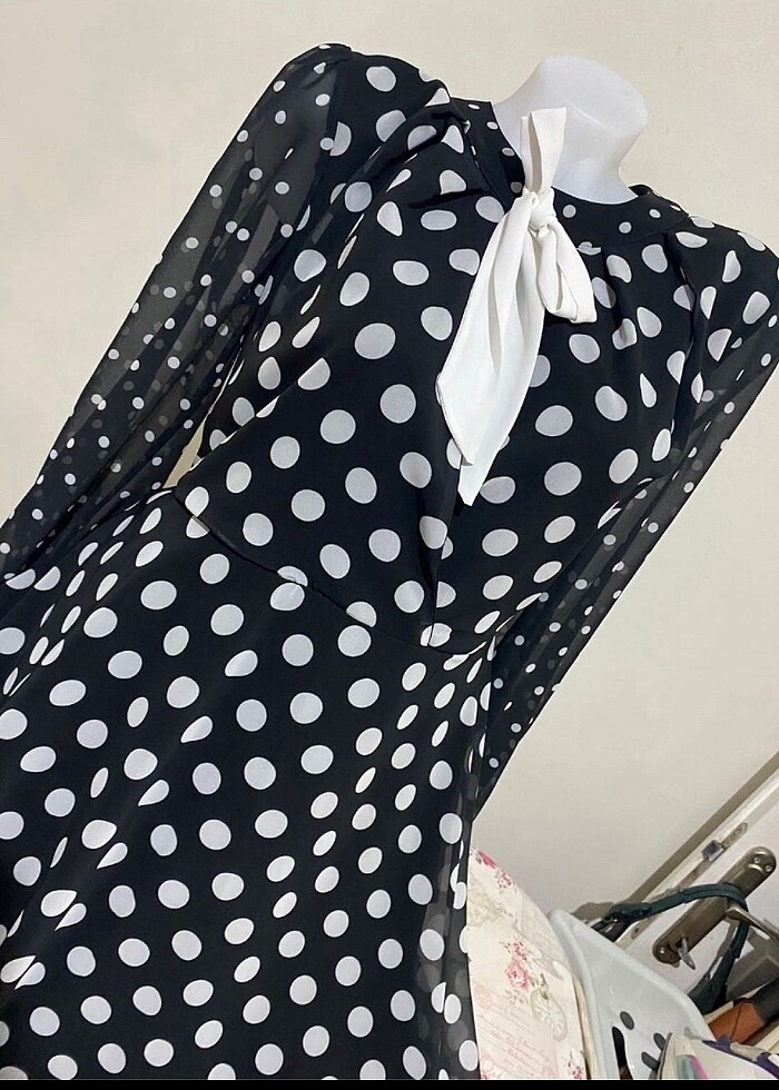 Sıfır şifon yazlık elbise - Görsel 2