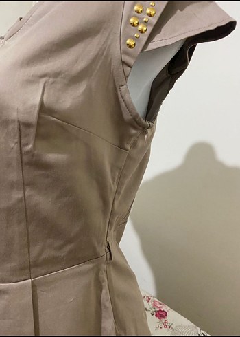 Ofis tipi kumaş elbise - Görsel 4