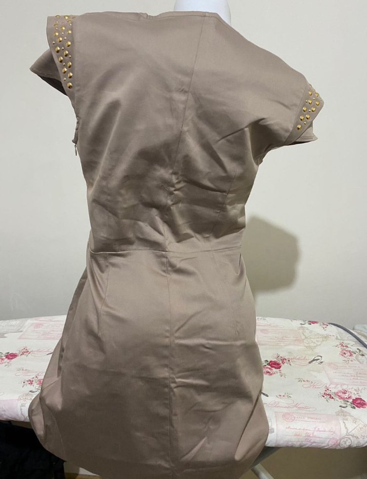 Ofis tipi kumaş elbise - Görsel 2