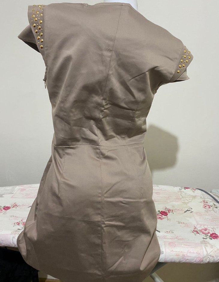 Ofis tipi kumaş elbise - Görsel 3