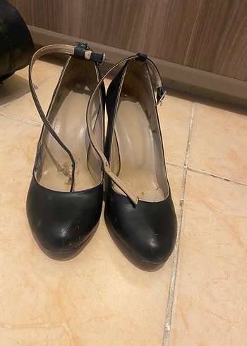 Siyah Tokalı Stiletto Topuklu Kadın Ayakkabı - Görsel 5