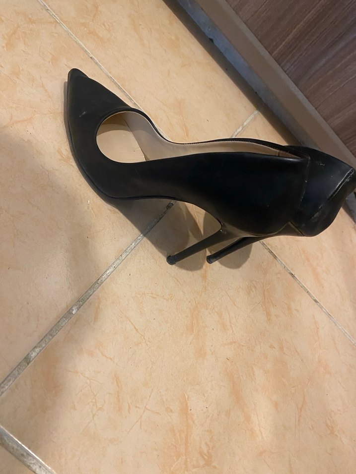 Siyah Stiletto Topuklu Klasik Kadın Ayakkabı - Görsel 3
